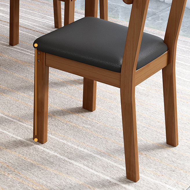 Industrial Wood Open Back Dining Side Chair 15'' Wide Indoor Dining Chair