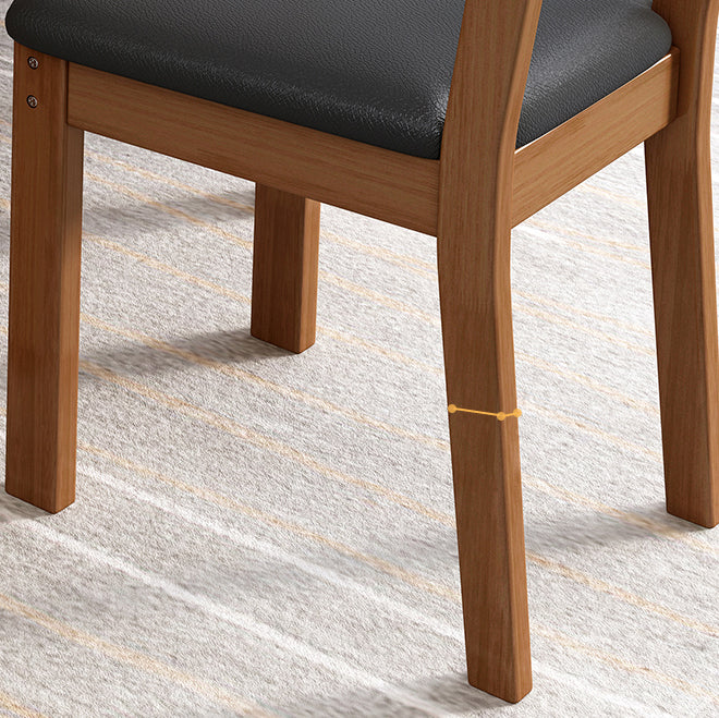 Industrial Wood Open Back Dining Side Chair 15'' Wide Indoor Dining Chair