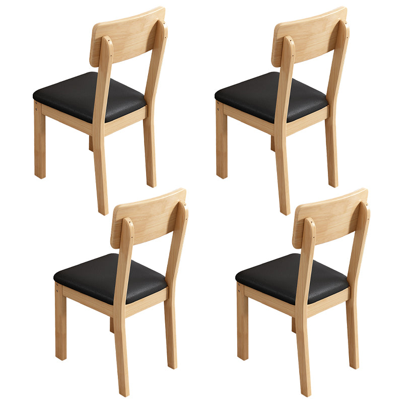 Industrial Wood Open Back Dining Side Chair 15'' Wide Indoor Dining Chair