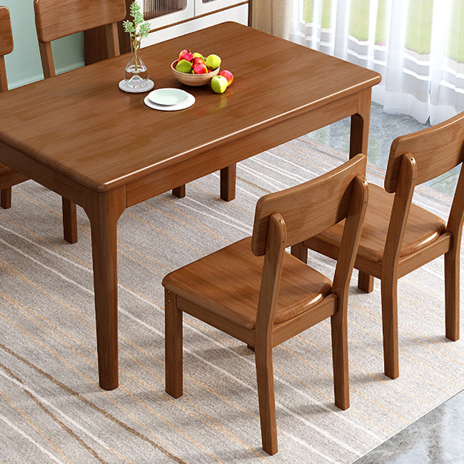 Chaise latérale de salle à manger à dossier ouvert en bois industriel, chaise de salle à manger d'intérieur large de 15 pouces
