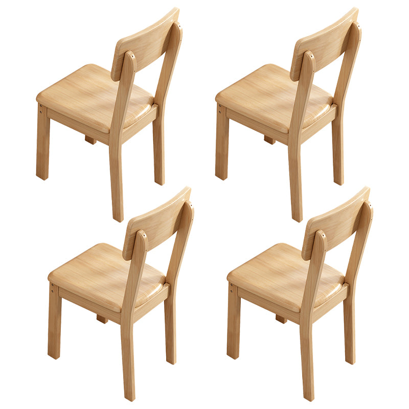 Industrial Wood Open Back Dining Side Chair 15'' Wide Indoor Dining Chair