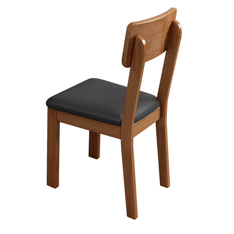 Chaise latérale de salle à manger à dossier ouvert en bois industriel, chaise de salle à manger d'intérieur large de 15 pouces