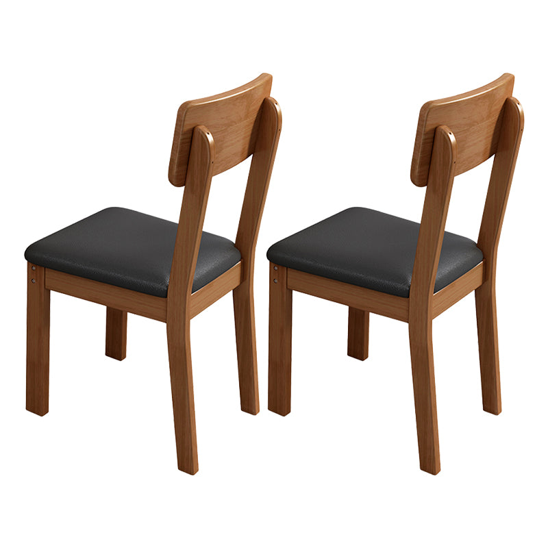 Industrial Wood Open Back Dining Side Chair 15'' Wide Indoor Dining Chair