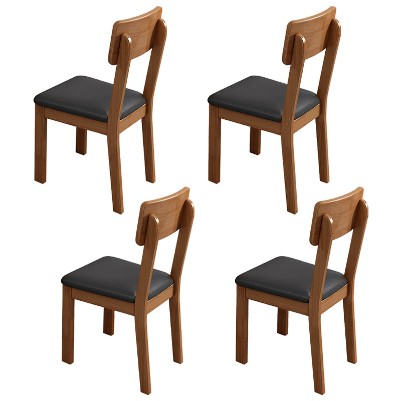 Industrial Wood Open Back Dining Side Chair 15'' Wide Indoor Dining Chair