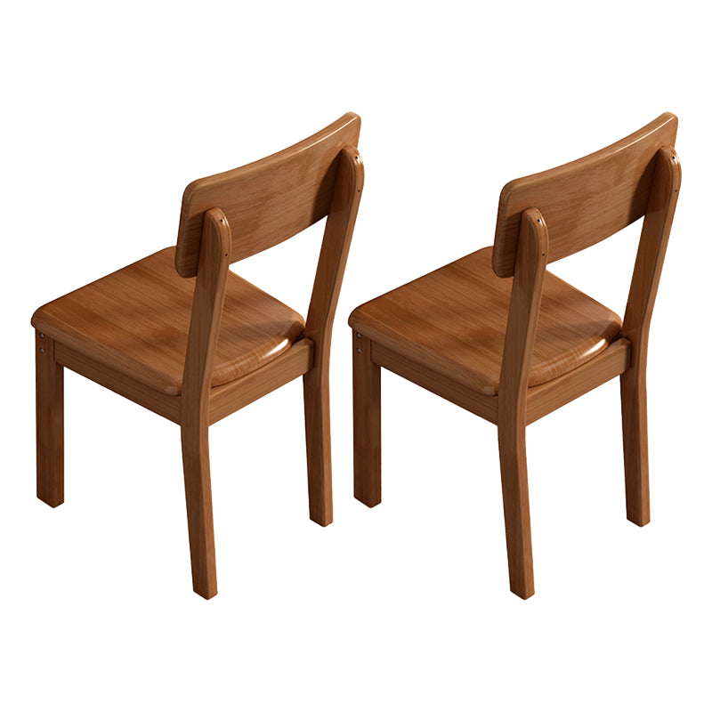 Industrial Wood Open Back Dining Side Chair 15'' Wide Indoor Dining Chair