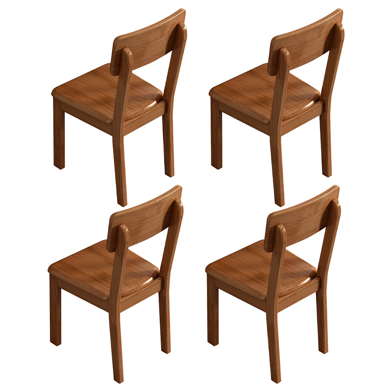 Industrial Wood Open Back Dining Side Chair 15'' Wide Indoor Dining Chair