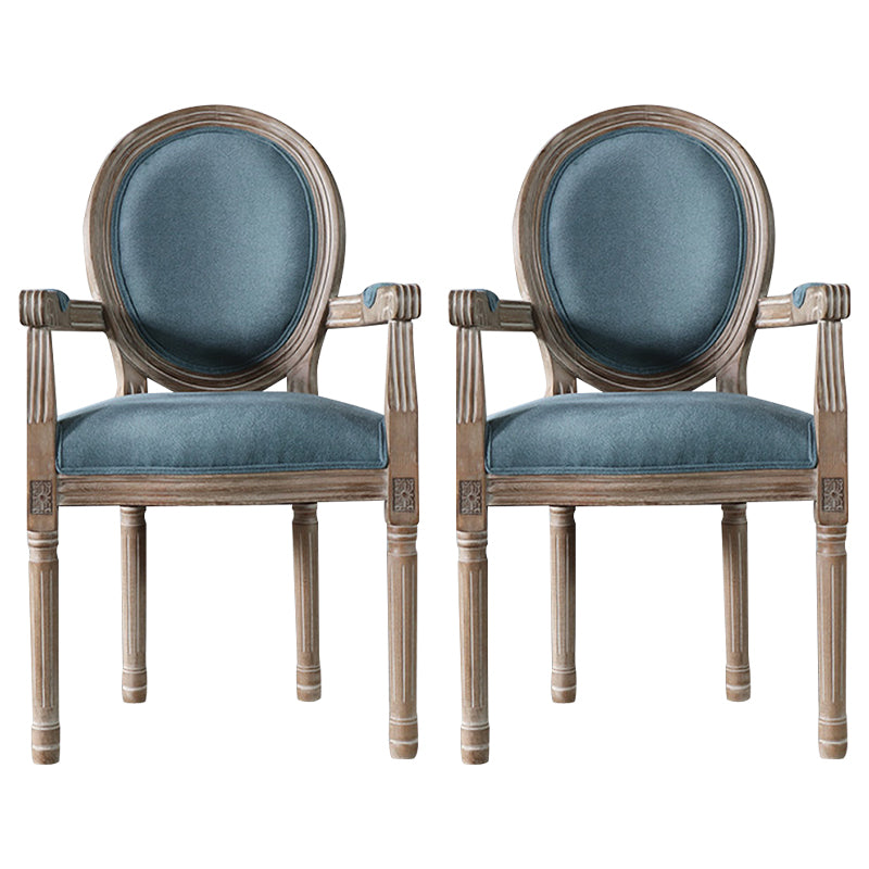 Fauteuil de salle à manger de Style campagnard, chaise latérale à dossier King Louis avec 4 pieds en bois pour un usage domestique