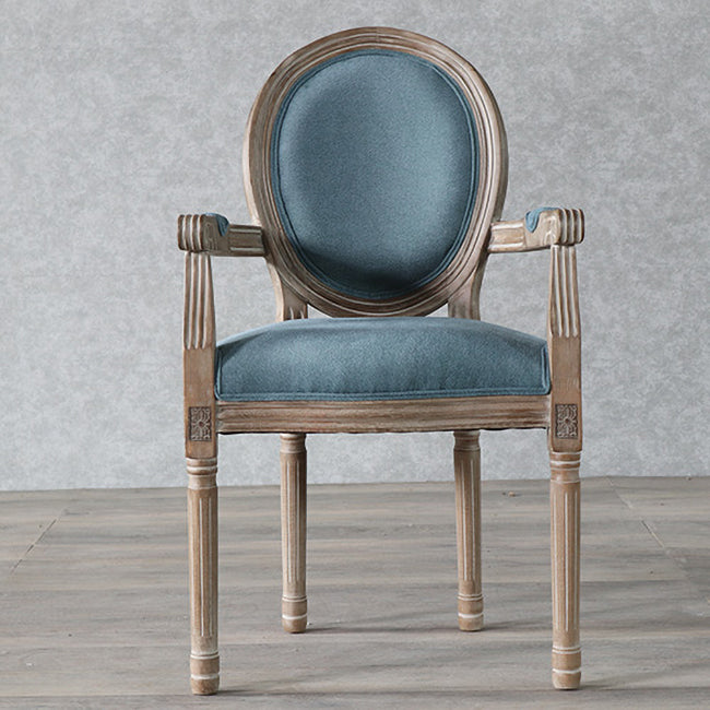 Fauteuil de salle à manger de Style campagnard, chaise latérale à dossier King Louis avec 4 pieds en bois pour un usage domestique