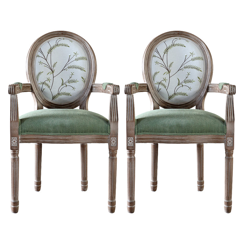 Fauteuil de salle à manger de Style campagnard, chaise latérale à dossier King Louis avec 4 pieds en bois pour un usage domestique