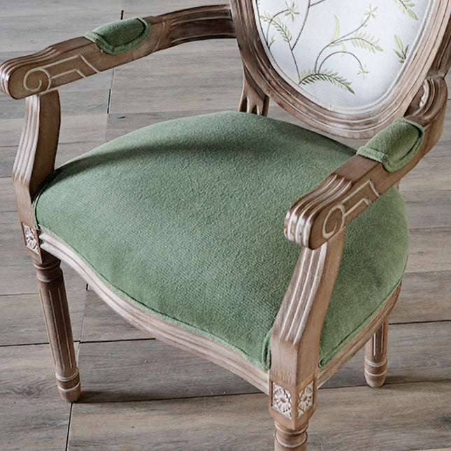 Fauteuil de salle à manger de Style campagnard, chaise latérale à dossier King Louis avec 4 pieds en bois pour un usage domestique