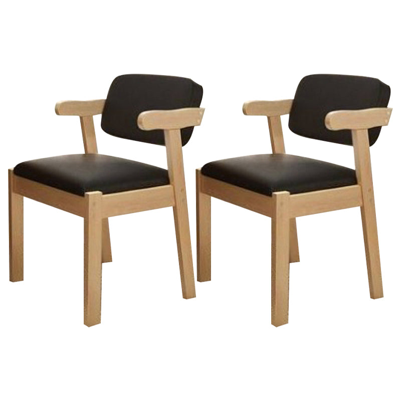Scandinavian Home Arm Chair Open Back Wood Upholstered Dining Room Chair