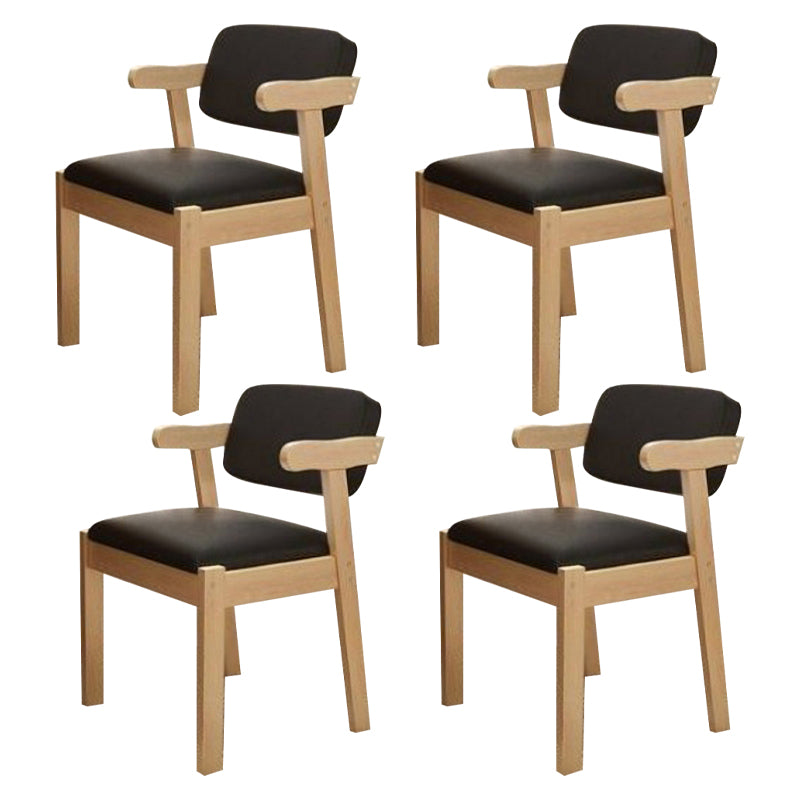 Scandinavian Home Arm Chair Open Back Wood Upholstered Dining Room Chair