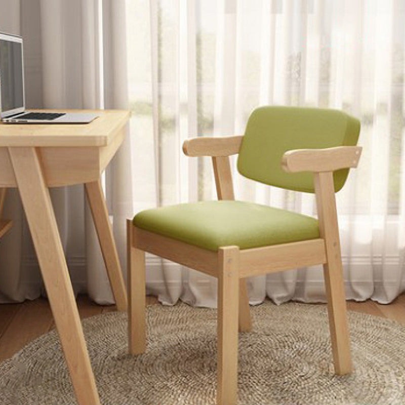 Scandinavian Home Arm Chair Open Back Wood Upholstered Dining Room Chair