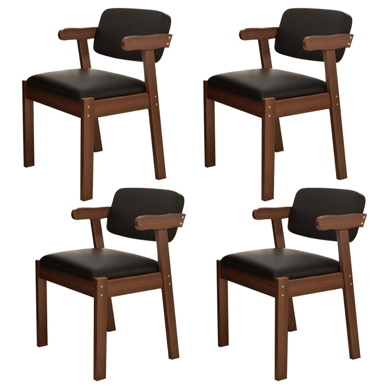 Scandinavian Home Arm Chair Open Back Wood Upholstered Dining Room Chair
