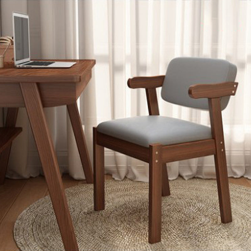 Scandinavian Home Arm Chair Open Back Wood Upholstered Dining Room Chair