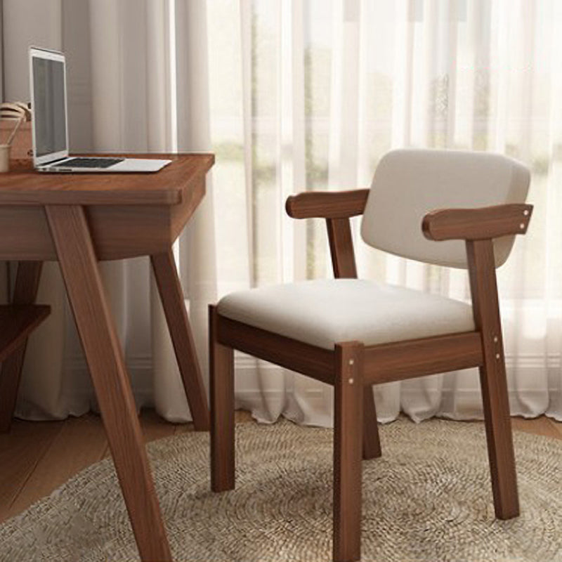 Scandinavian Home Arm Chair Open Back Wood Upholstered Dining Room Chair