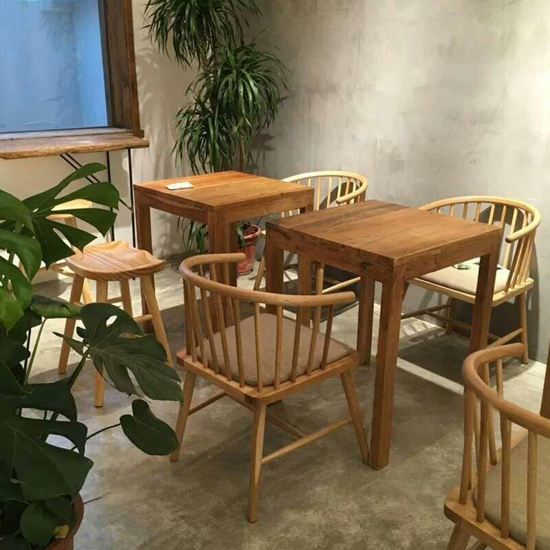Wooden Dining Side Chairs Industrial Style 19'' Wide Windsor Back Side Chair