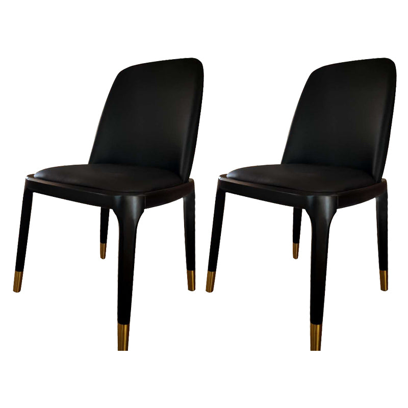 Industrial Style Solid Wood Dining Side Chair Leather Side Chair for Dining Room