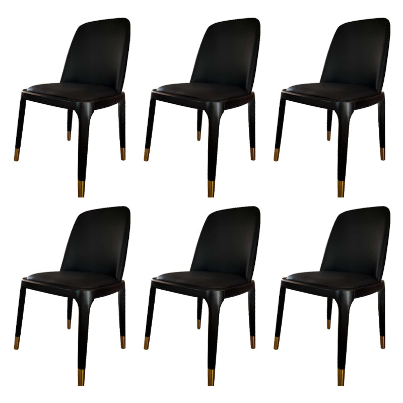 Industrial Style Solid Wood Dining Side Chair Leather Side Chair for Dining Room