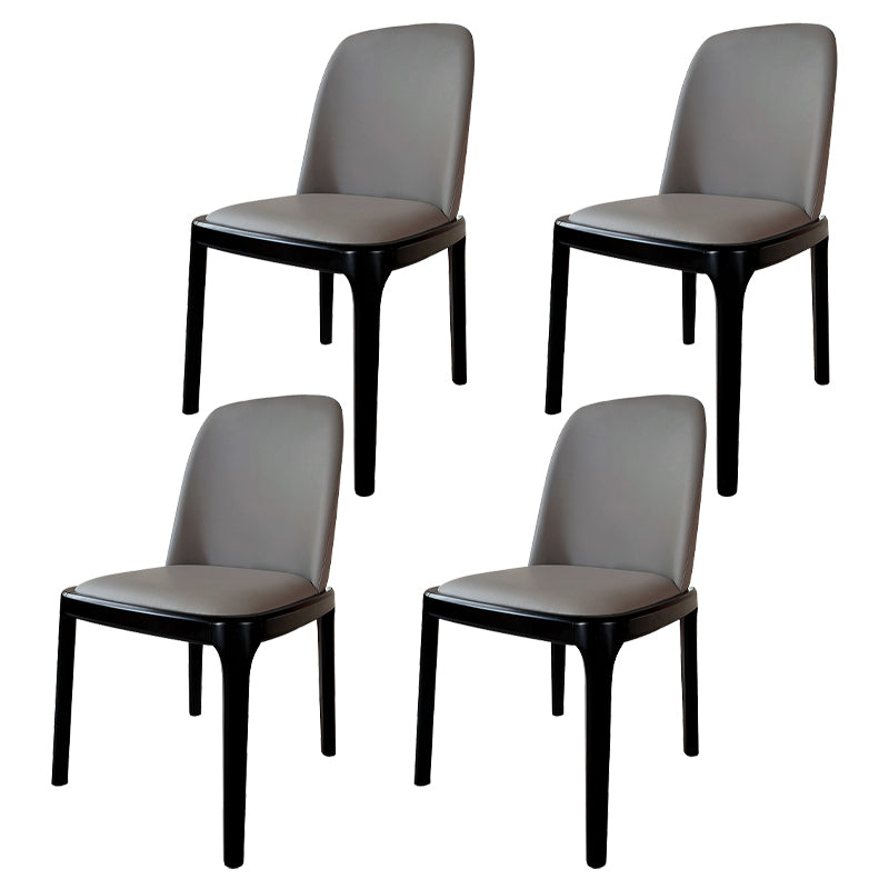 Industrial Style Solid Wood Dining Side Chair Leather Side Chair for Dining Room