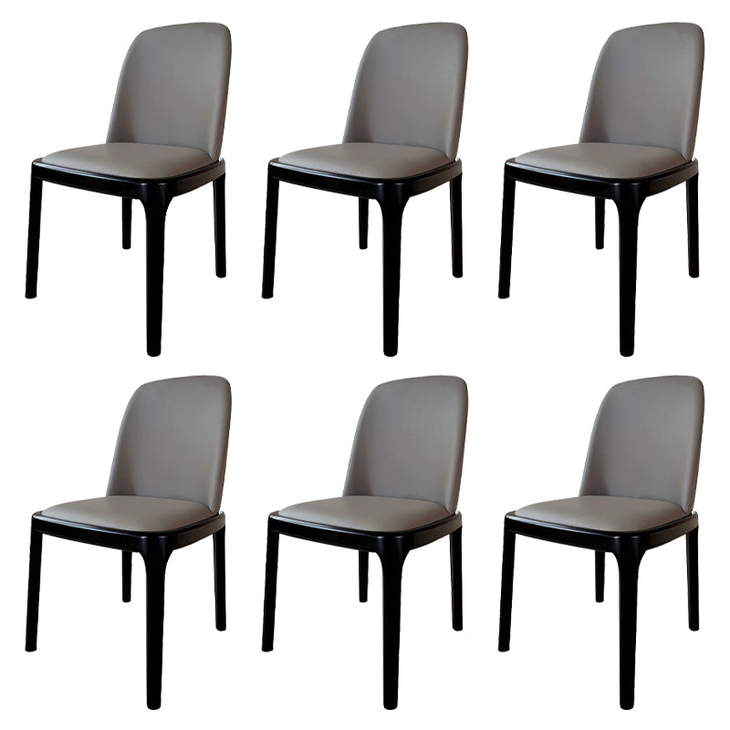 Industrial Style Solid Wood Dining Side Chair Leather Side Chair for Dining Room