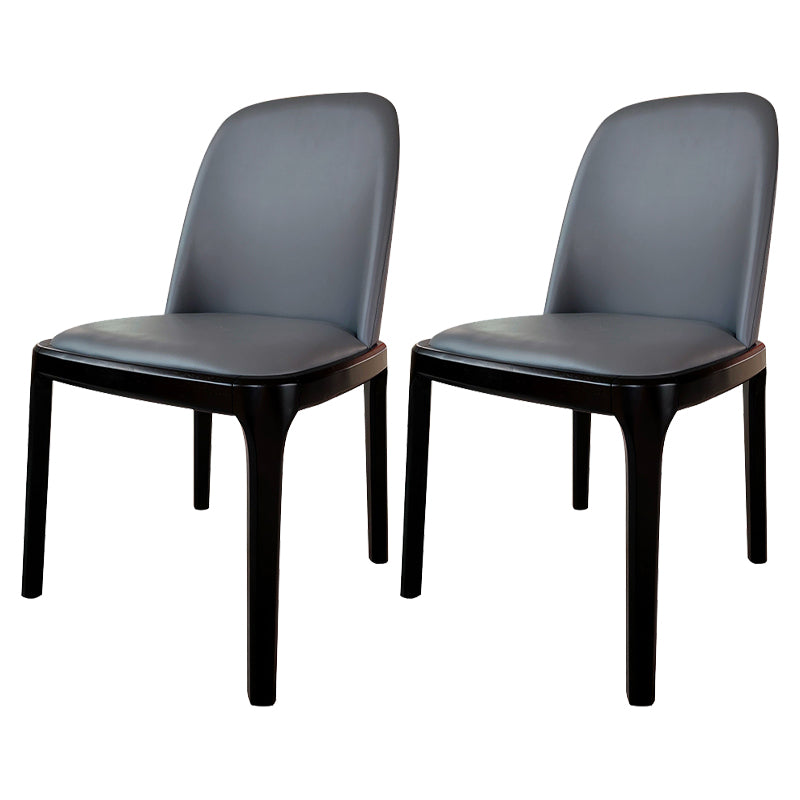 Industrial Style Solid Wood Dining Side Chair Leather Side Chair for Dining Room