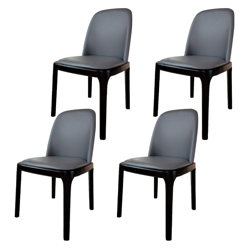 Industrial Style Solid Wood Dining Side Chair Leather Side Chair for Dining Room
