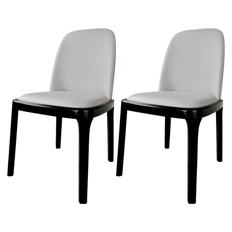 Industrial Style Solid Wood Dining Side Chair Leather Side Chair for Dining Room