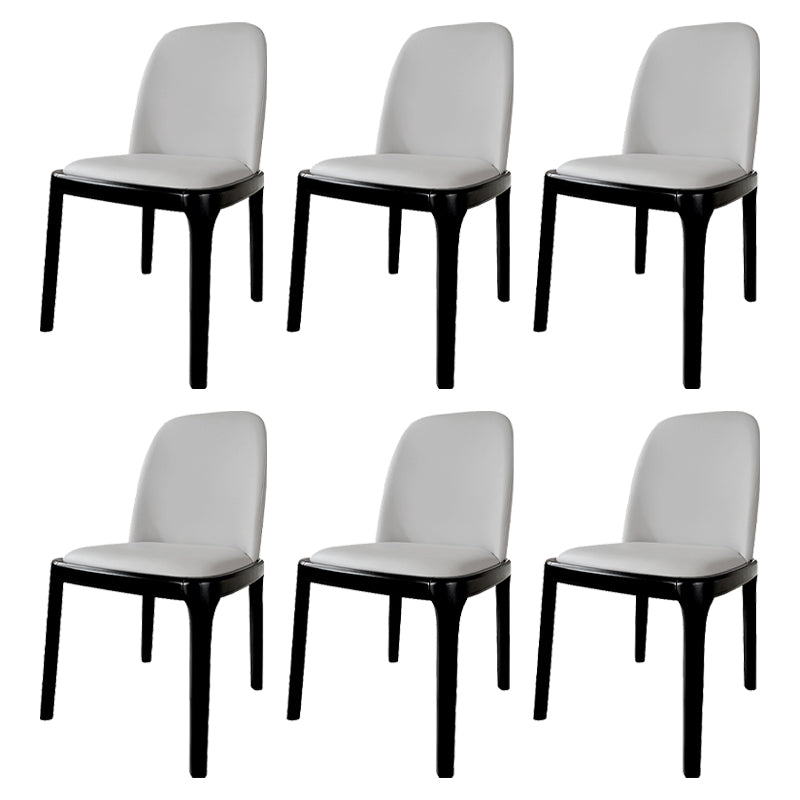 Industrial Style Solid Wood Dining Side Chair Leather Side Chair for Dining Room