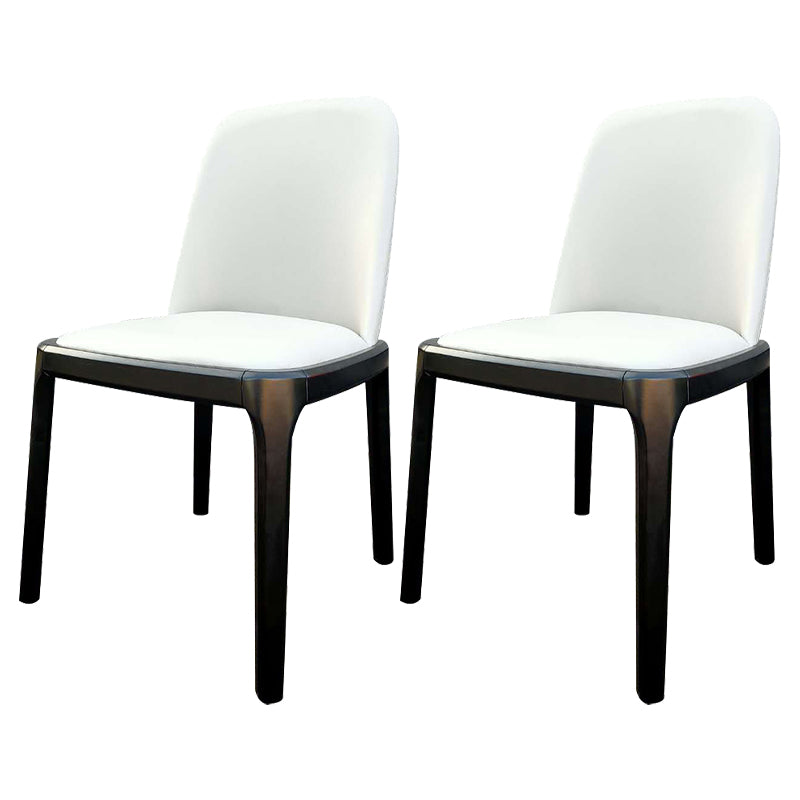 Industrial Style Solid Wood Dining Side Chair Leather Side Chair for Dining Room