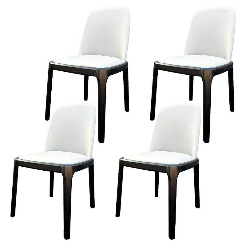 Industrial Style Solid Wood Dining Side Chair Leather Side Chair for Dining Room
