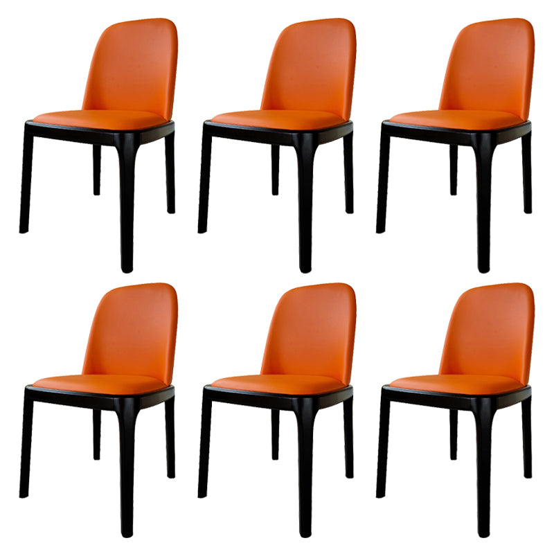 Industrial Style Solid Wood Dining Side Chair Leather Side Chair for Dining Room