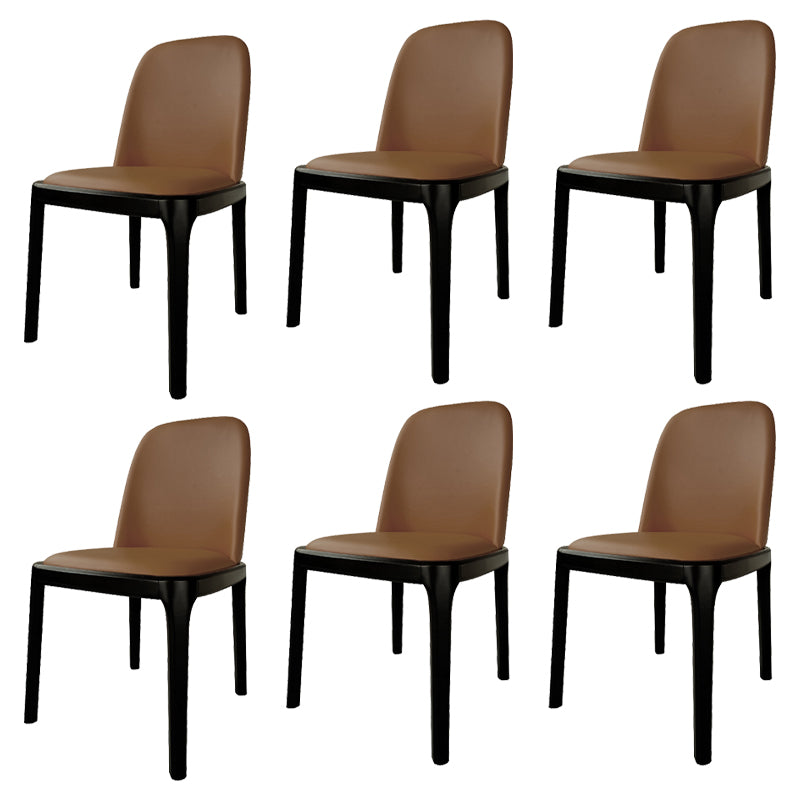 Industrial Style Solid Wood Dining Side Chair Leather Side Chair for Dining Room