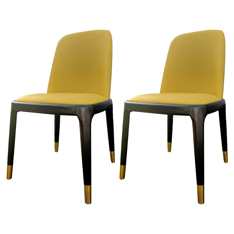 Industrial Style Solid Wood Dining Side Chair Leather Side Chair for Dining Room