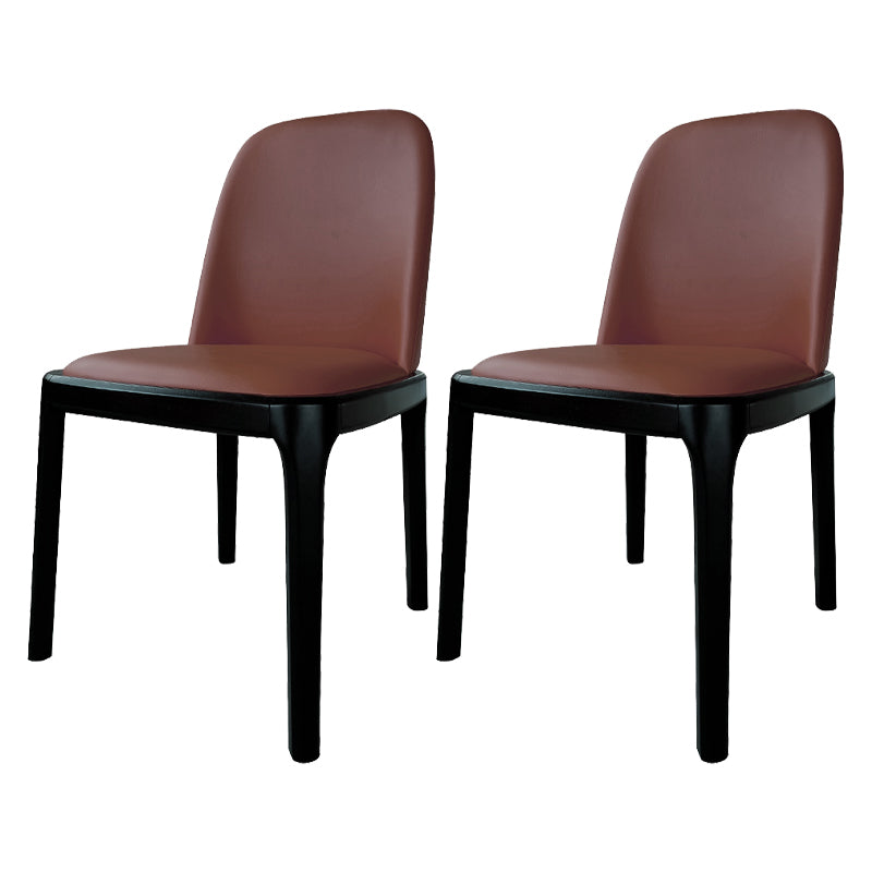 Industrial Style Solid Wood Dining Side Chair Leather Side Chair for Dining Room