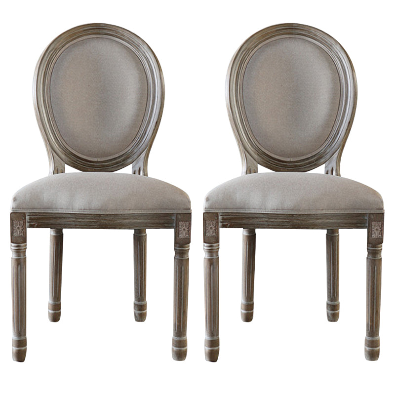 Country Style Dining Chair King Louis Back Side Chair with Wood Legs for Home Use