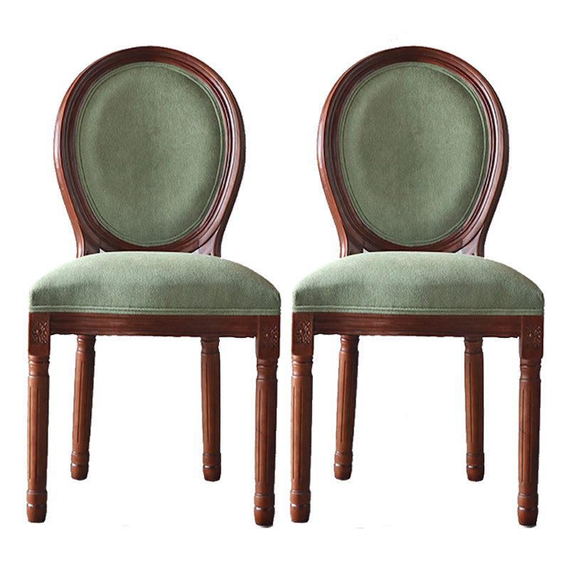 Country Style Dining Chair King Louis Back Side Chair with Wood Legs for Home Use