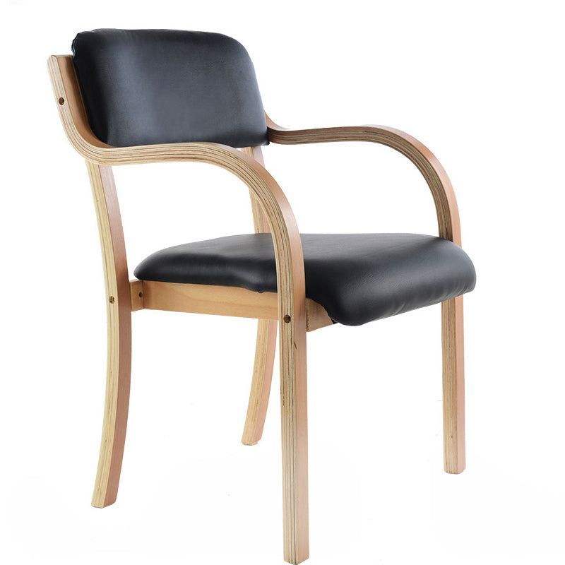 Home Scandinavian Arm Chair Open Back Wood Upholstered Dining Room Chair