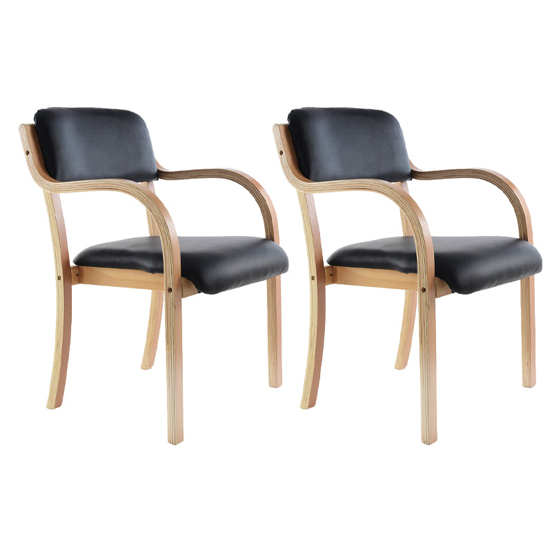 Home Scandinavian Arm Chair Open Back Wood Upholstered Dining Room Chair
