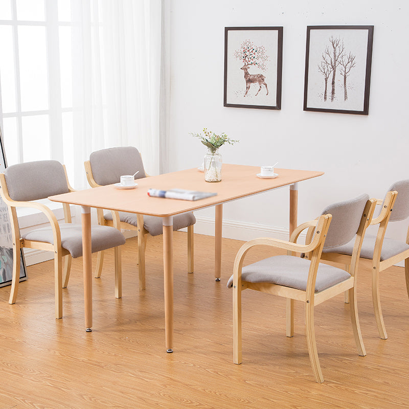 Home Scandinavian Arm Chair Open Back Wood Upholstered Dining Room Chair