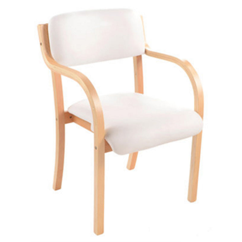 Home Scandinavian Arm Chair Open Back Wood Upholstered Dining Room Chair