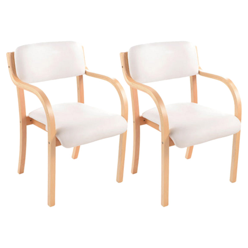 Home Scandinavian Arm Chair Open Back Wood Upholstered Dining Room Chair