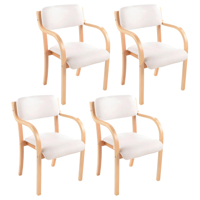 Home Scandinavian Arm Chair Open Back Wood Upholstered Dining Room Chair