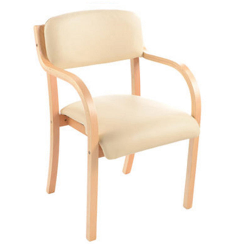Home Scandinavian Arm Chair Open Back Wood Upholstered Dining Room Chair