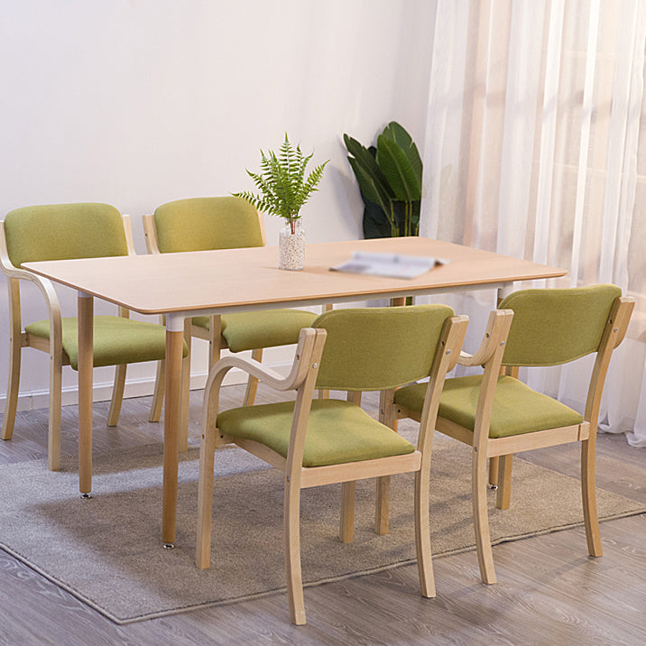 Home Scandinavian Arm Chair Open Back Wood Upholstered Dining Room Chair