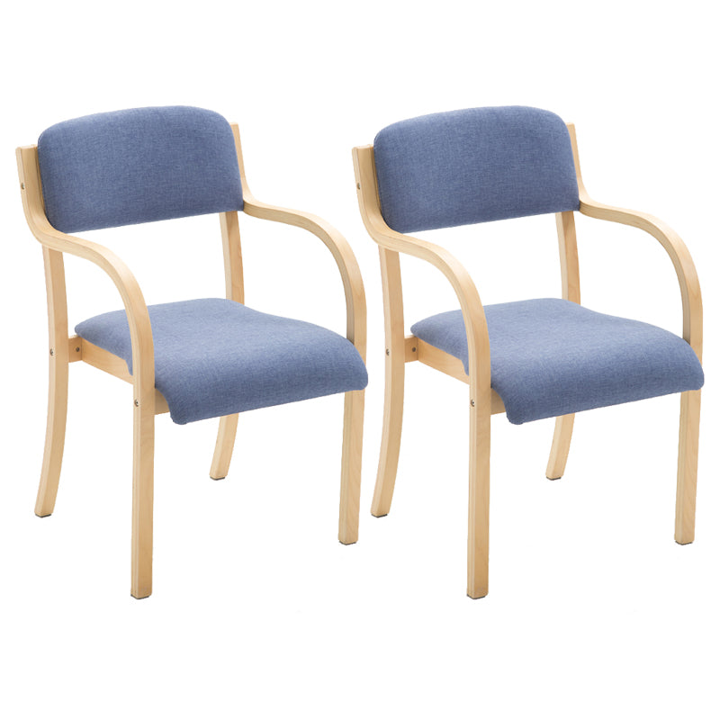 Home Scandinavian Arm Chair Open Back Wood Upholstered Dining Room Chair
