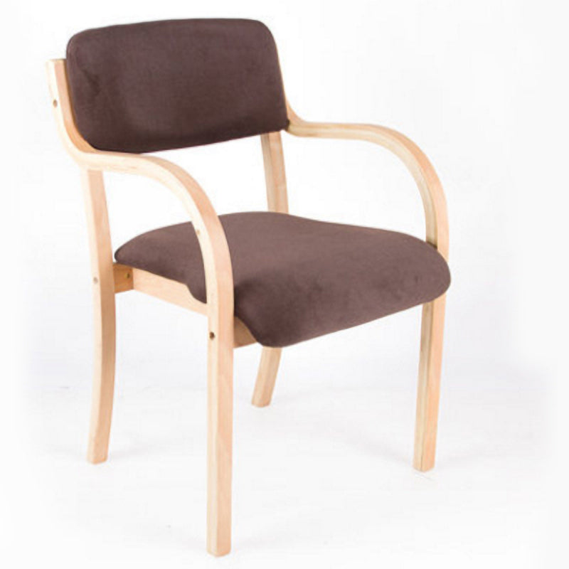 Home Scandinavian Arm Chair Open Back Wood Upholstered Dining Room Chair
