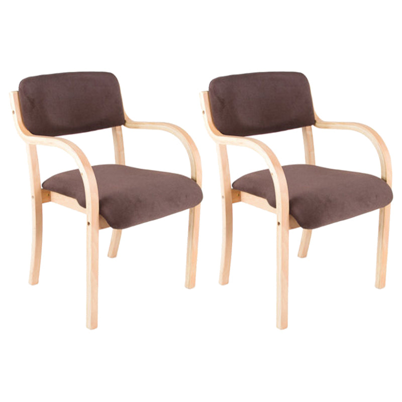 Home Scandinavian Arm Chair Open Back Wood Upholstered Dining Room Chair