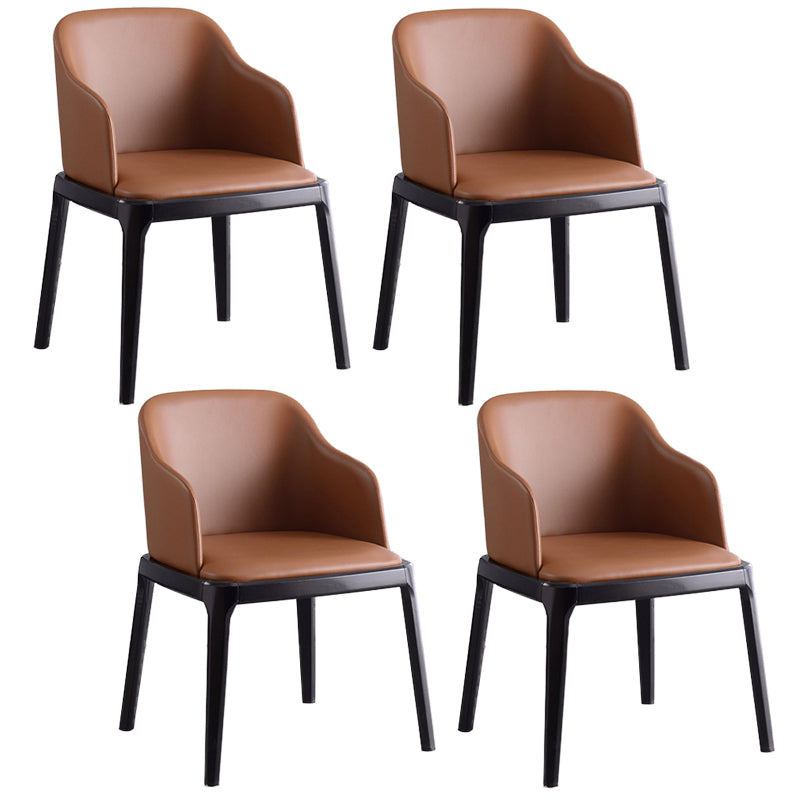 Glam Scandinavian Ash Wood Chairs Solid Back Arm  Kitchen Dining Chair Set