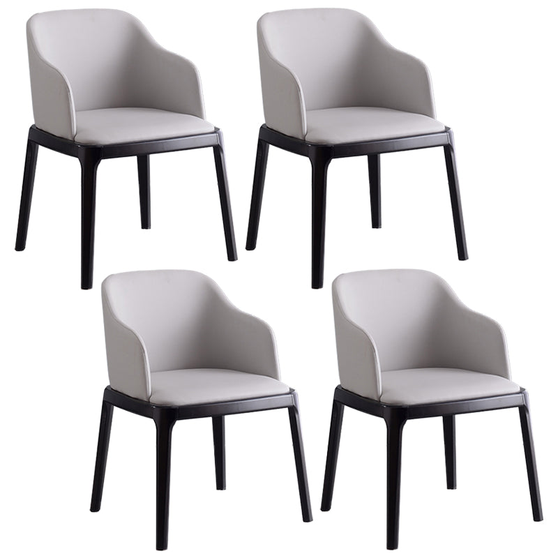 Glam Scandinavian Ash Wood Chairs Solid Back Arm  Kitchen Dining Chair Set